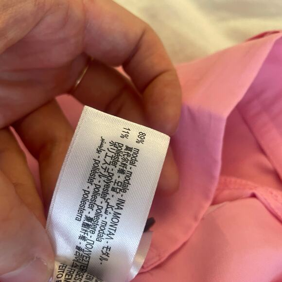 ZARA Women Pleated Wide Leg High Rise Trouser in Pink Size Medium - Picture 7 of 8